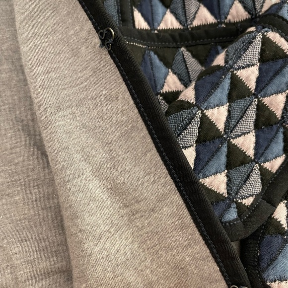 anthropologie hei hei knit diamond navy blazer jacket size S - Picture 5 of 10